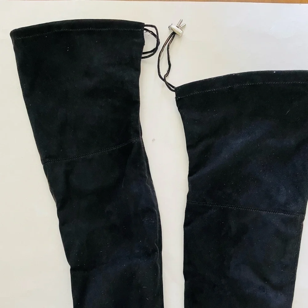 Sam Edelman Paloma Over the Knee High Solid Black Drawstring Boots
